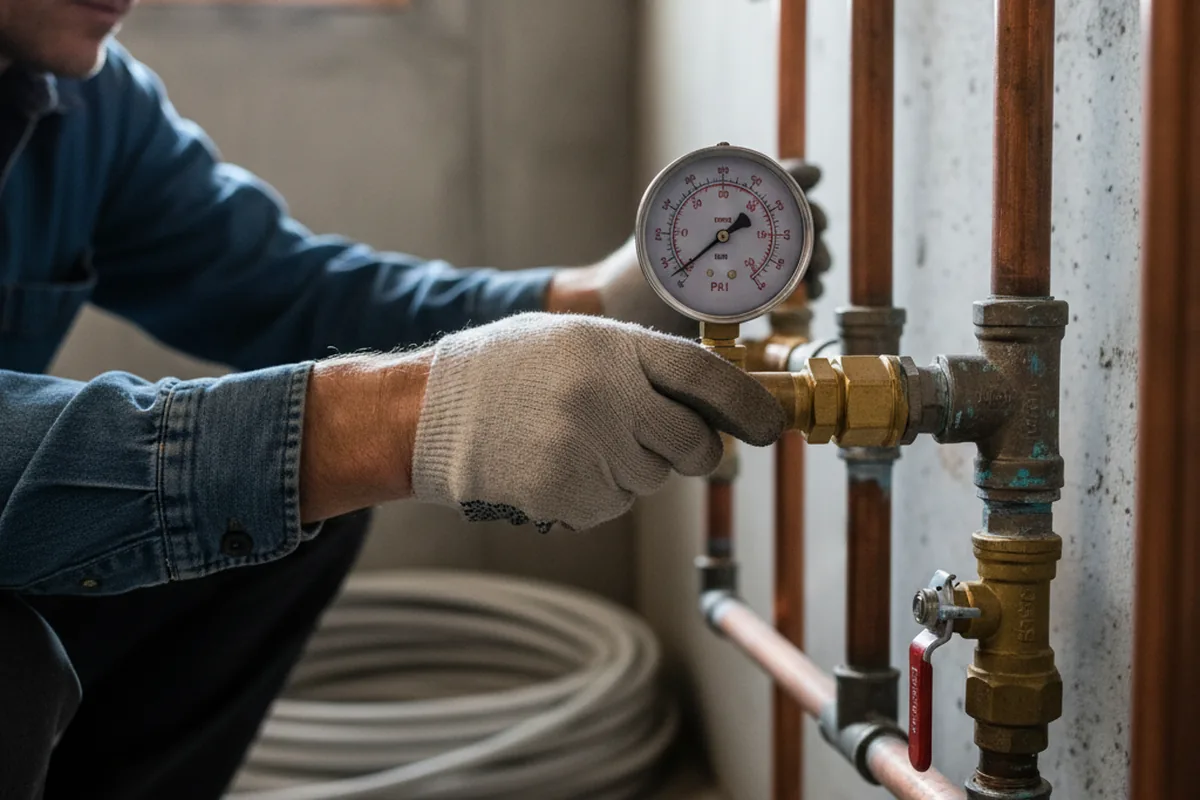 Pressure testing a repaired line during Water Line Repair in Port Hueneme Cbc Base